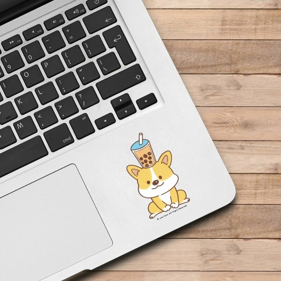 Waterproof Boba Corgi Sticker Decal Die Cut - Picture 3 of 7